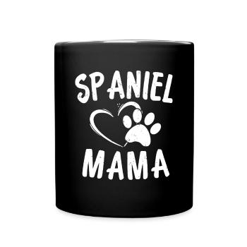Fun Spaniel Mama Dog Lover English Cocker - Mug uni - noir - Devant