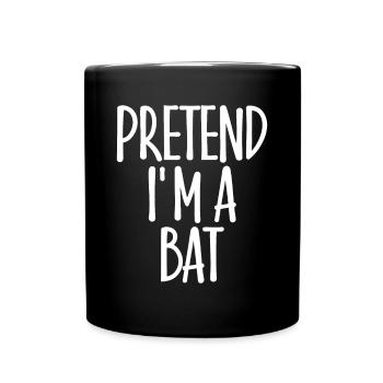 Easy Pretend I'm Bat Costume Gift - Full Colour Mug - black - Front
