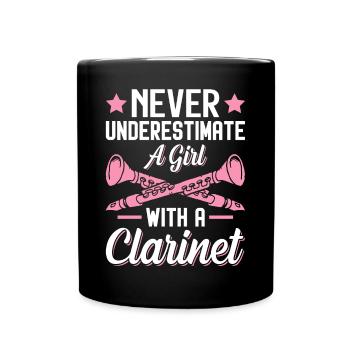 Drôle de clarinettiste - Mug uni - noir - Devant