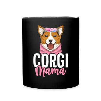 Corgi Mama - Full Colour Mug - black - Front