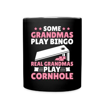 Drôle de joueur de cornhole Corn Hole - Mug uni - noir - Devant