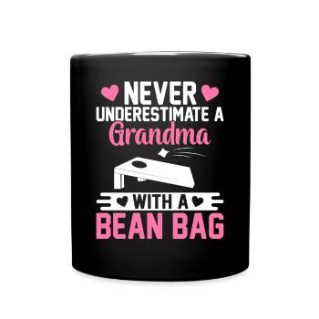 Drôle de joueur de cornhole Corn Hole - Mug uni - noir - Devant