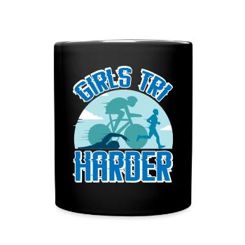 Filles Tri 4 - Mug uni - noir - Devant