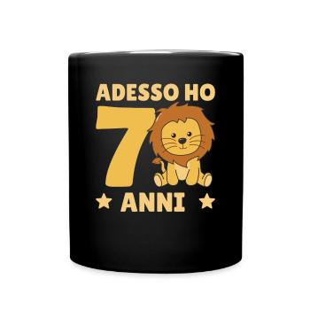 Children 7th Birthday Leo Seven Years Old Leo - Full Colour Mug - black - Front