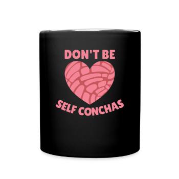 ne sois pas soi-même Conchas cœur de pain doux - Mug uni - noir - Devant