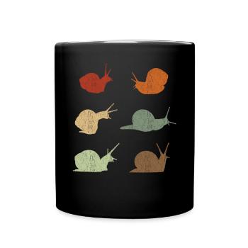 Escargots Rétro Vintage - Mug uni - noir - Devant