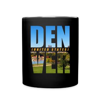 Denver USA Souvenir - Tasse einfarbig - Schwarz - Vorne