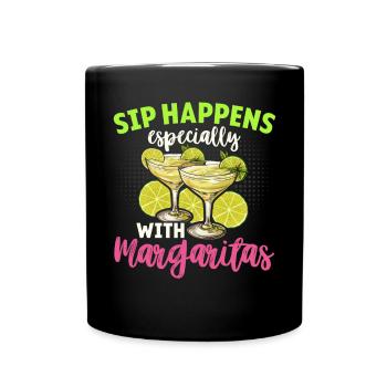 Margarita Lover Alcohol Drinker Mexican Cocktail - Full Colour Mug - black - Front