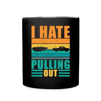 Bootboot Kapitän Vintage Retro Ich Hasse Ziehen - Tasse einfarbig - Schwarz - Vorne