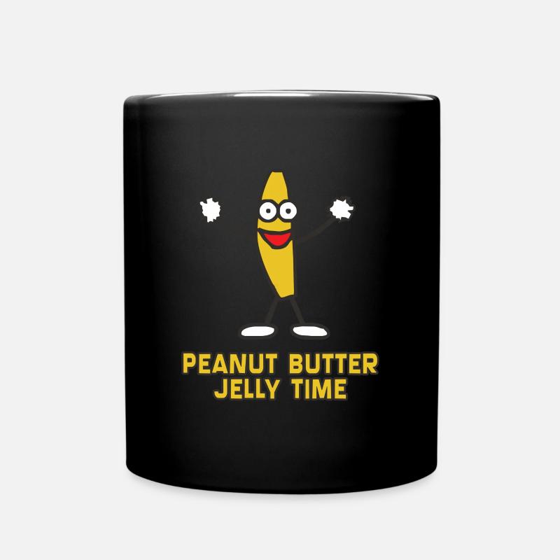 Peanut Butter Jelly Time - Full Colour Mug - black