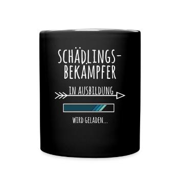 Schädlingsbekämpfer Ausbildung Geschenk Schädlinge - Tasse einfarbig - Schwarz - Vorne