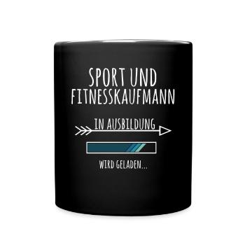 Sport und Fitnesskaufmann Ausbildung Fitnessstudio - Tasse einfarbig - Schwarz - Vorne