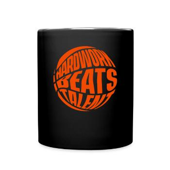 Hardwork Beats Talent Basketballer Basketball Hoop - Full Colour Mug - black - Front