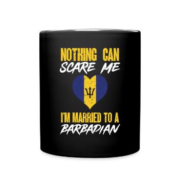 Barbados flag Barbadian bayan - Full Colour Mug - black - Front