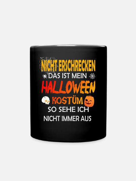 Halloween Kostüm - Tasse einfarbig - Schwarz