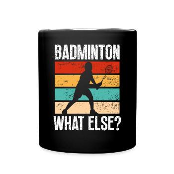 Joueur coloré de badminton - Mug uni - noir - Devant