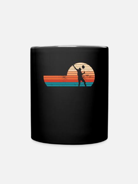 Badminton Sonnenuntergang - Tasse einfarbig - Schwarz