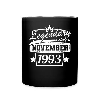 legendary since November 1993 retro birthday - Full Colour Mug - black - Front