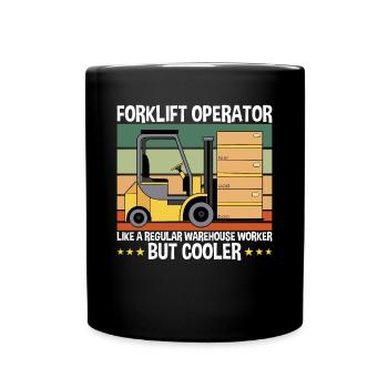 Conducteur de chariot élévateur - Mug uni - noir - Devant