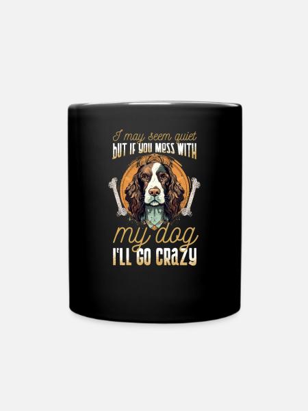 Hunderasse Englisch Springer-Spaniel - Tasse einfarbig - Schwarz