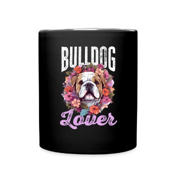 British English Bulldog lover - Bulldog lover - Full Colour Mug - black - Front