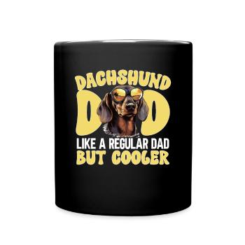 Dachshund wiener sausage dog Duchshund Dad - Full Colour Mug - black - Front