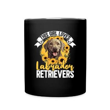 Dog Breed Pet Cette fille aime les Labrador Retrievers - Mug uni - noir - Devant