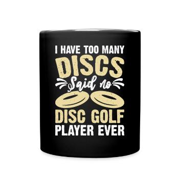 Discgolf Disc Golf - Tasse einfarbig - Schwarz - Vorne