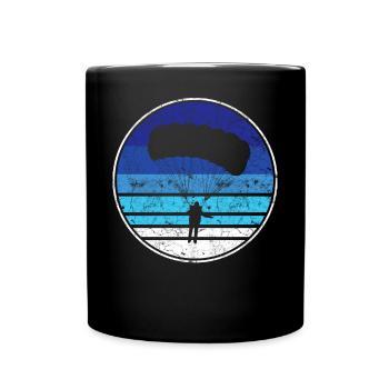 Skydiving - Tasse einfarbig - Schwarz - Vorne