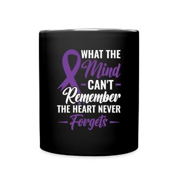 Mind Can't Remember Heart Never Forget - - Tasse einfarbig - Schwarz - Vorne