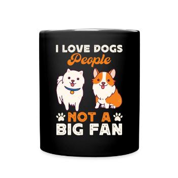 Hunde Hund - Tasse einfarbig - Schwarz - Vorne