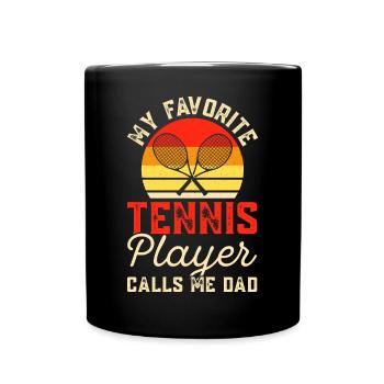 Tennis - Mug uni - noir - Devant
