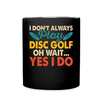 Discgolf Disc Golf - Tasse einfarbig - Schwarz - Vorne