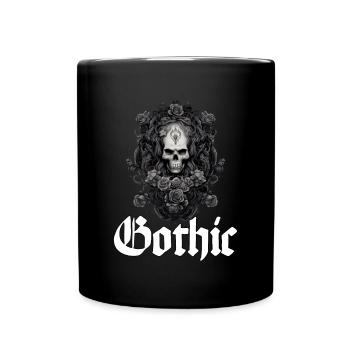 Gothik Okkult Rabe Gotik Schwarze Szene Wicca - Tasse einfarbig - Schwarz - Vorne