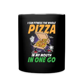 Pizza In My Mouth Calisthenics für Männer und - Tasse einfarbig - Schwarz - Vorne