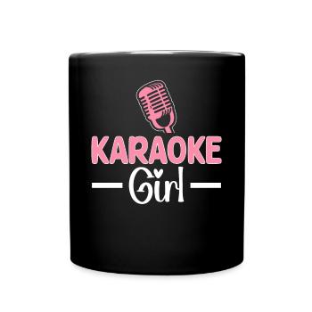 Lustige Karaoke Musikliebhaber Sänger - Tasse einfarbig - Schwarz - Vorne