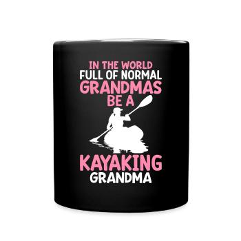 Kayak Granny Kayaker Granny - Mug uni - noir - Devant