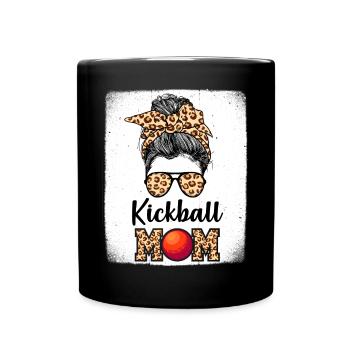 Joueuse de kickball maman - Mug uni - noir - Devant