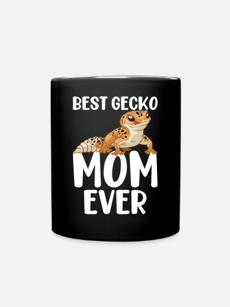 Leopard Eidechse Reptil - Tasse einfarbig - Schwarz
