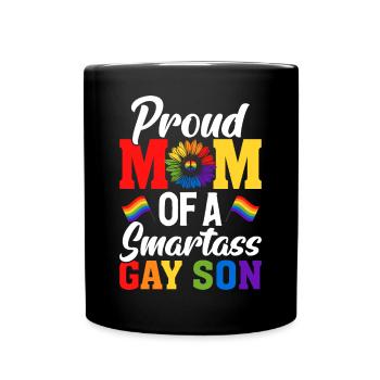 LGBTQ mom - Full Colour Mug - black - Front