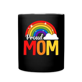 LGBTQ mom - Full Colour Mug - black - Front