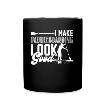 Paddleboarding I Make Paddleboarding Look Good - Full Colour Mug - black - Front