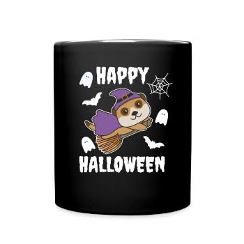 Suricate Joyeux Halloween Sorcière Enfants Sorcières Sorcières - Mug uni - noir - Devant