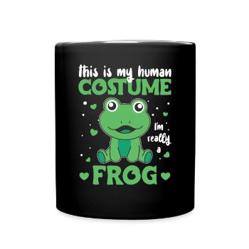 c’est mon costume humain je suis vraiment une grenouille - Mug uni - noir - Devant