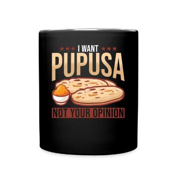 Pupusa Food Salvadoran Dish Tortilla - Mug uni - noir - Devant