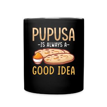 Pupusa Food Salvadoran Dish Tortilla - Mug uni - noir - Devant