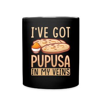 Pupusa Food Salvadoran Dish Tortilla - Mug uni - noir - Devant
