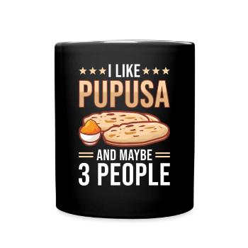 Pupusa Food Salvadoran Dish Tortilla - Mug uni - noir - Devant