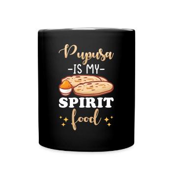 Pupusa Food Salvadoran Dish Tortilla - Mug uni - noir - Devant