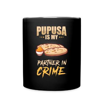 Pupusa Food Salvadoran Dish Tortilla - Mug uni - noir - Devant